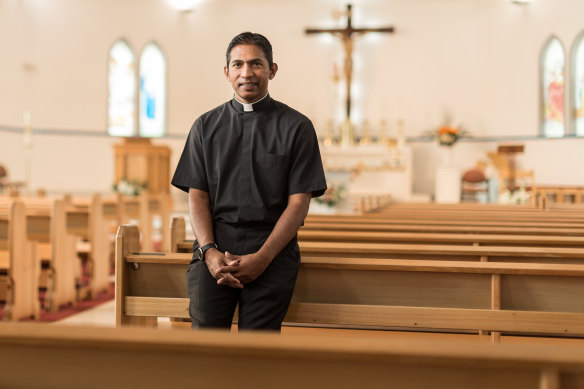 Father Dishan Candappa, Minster at the Church of the Good Shepherd in Gladstone Park.