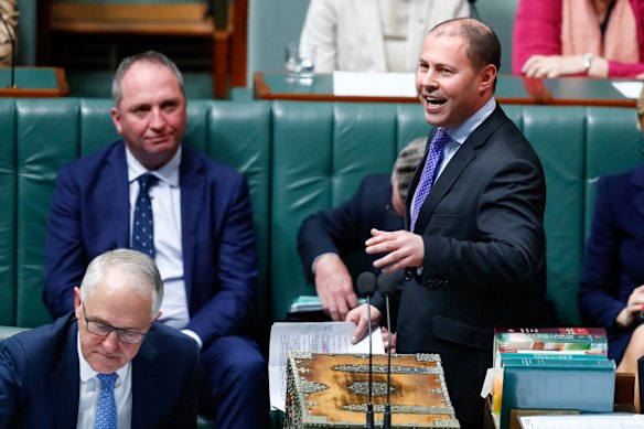 Minister for Environment and Energy Josh Frydenberg during Question Time at Parliament House in Canberra on Wednesday 25 October 2017.