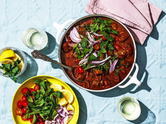 Adam Liaw's summer lamb stew.