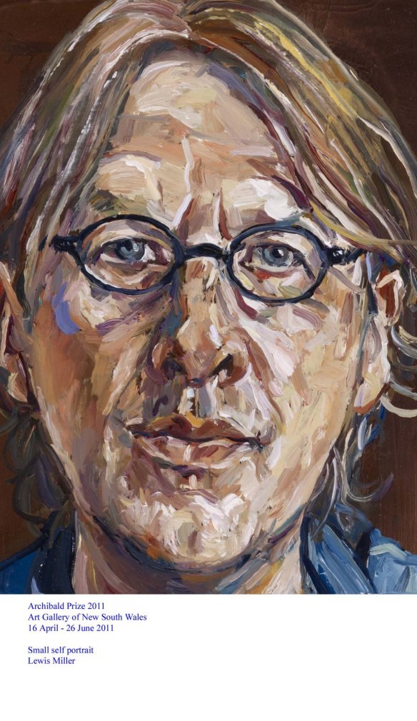 Lewis Miller's 'Small self portrait' was an Archibald prize contender in 2011. 