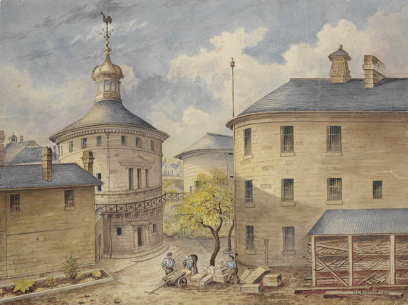 Henry Louis Bertrand’s Darlinghurst Gaol, 1891, watercolour on paper