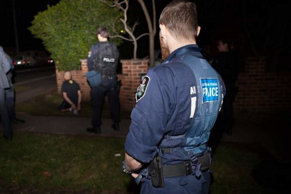 The execution of search warrants across Sydney's north-west suburbs.
