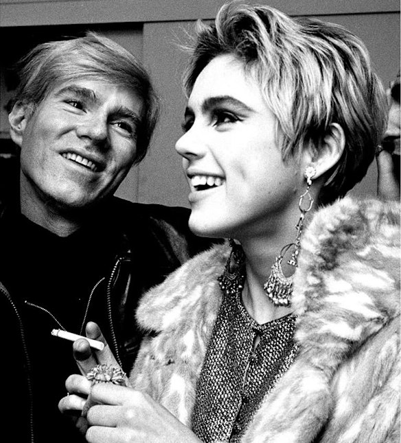 Edie Sedgwick with Andy Warhol, circa 1970.