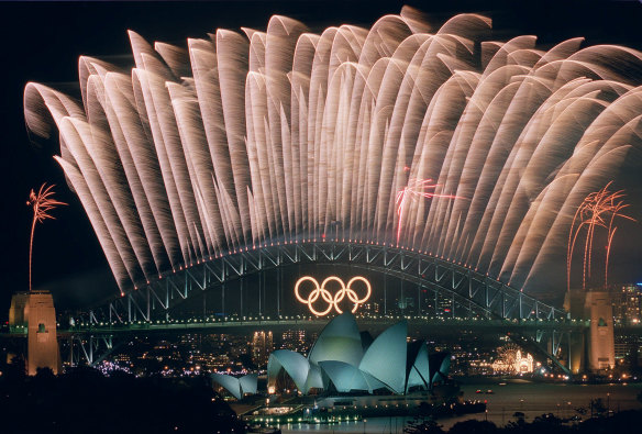 Fireworks during the Sydney 2000 closing ceremony – declared the “best games ever”.
