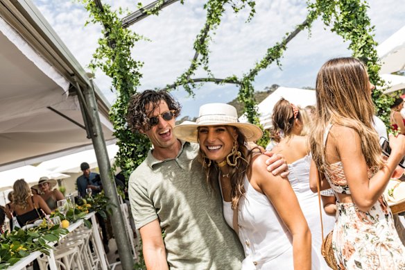 Andy Lee and Rebecca Harding at the 2019 Portsea Polo. 