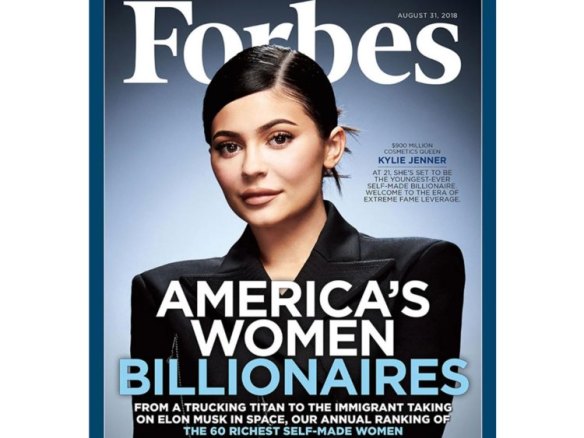 Kylie Jenner, kid sister of reality-television star Kim Kardashian, scored a Forbes magazine cover.