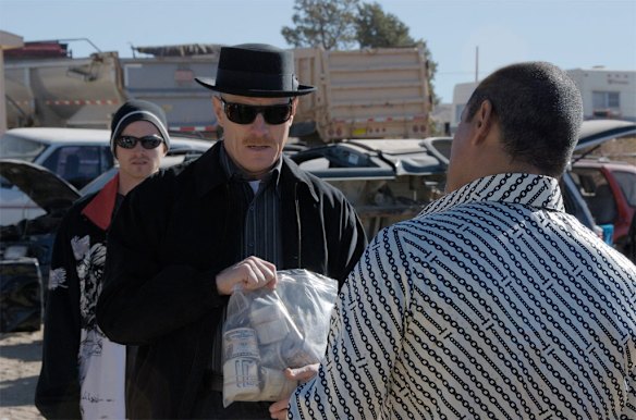 Heisenberg (aka Walter) deals with some shady Mexicans.