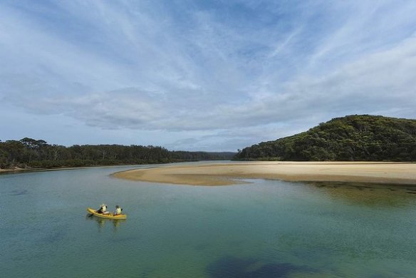 Paddle on Bithry Inlet, at Mimosa Rocks National Park, New South Wales.