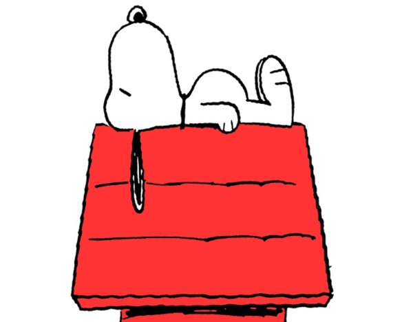 Snoopy the dog in the long-running comic strip Peanuts, by Charles M. Schulz, ponders the meaning of life.