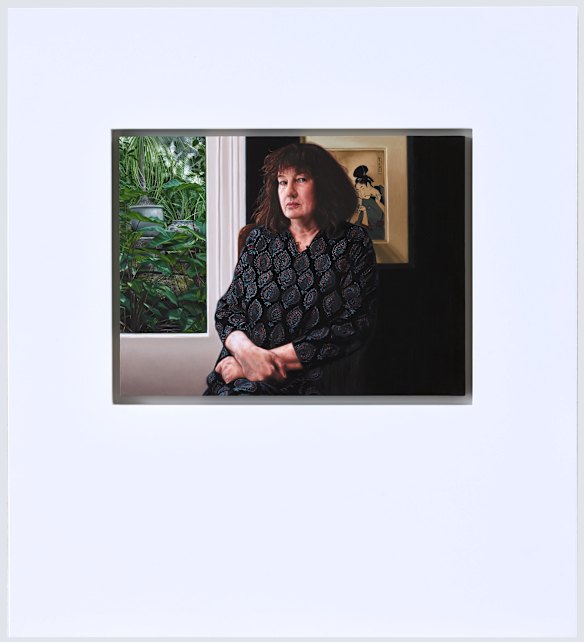 Cressida Campbell, by Natasha Bieniek, at 15 x 20 centimetres, is barely larger than a postcard but is filled with photorealist detail.