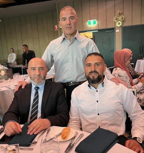 Rateb Jneid with his brothers Khaled and Zakaria Jneid. 