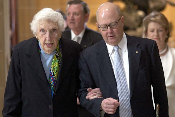 Margaret Whitlam attends a memorial service for Australian artist Margaret Olley AC at the Art Gallery of New South Walesin  August 2011.