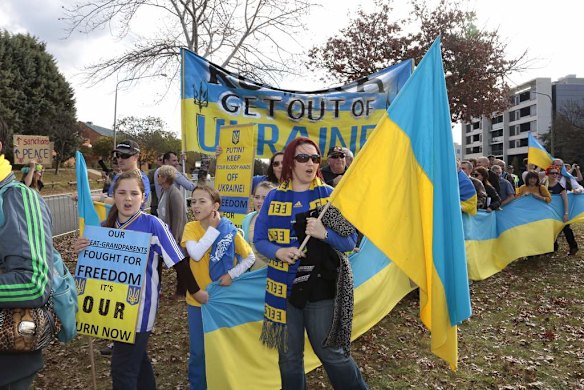 Anti-Putin, Pro-Ukraine Rally
