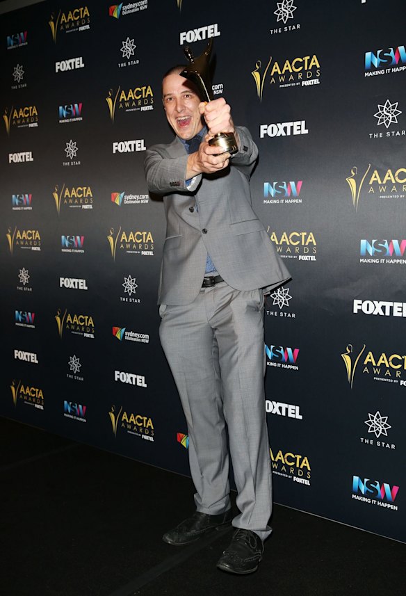 Samuel Johnson wins the AACTA Award for Best Lead Actor in a Television Drama at the 6th AACTA Awards in Sydney, Australia.