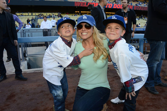 “There’s being rude then there’s being HATEFUL,” Britney Spears recently wrote on Instagram a<em></em>bout her now-teenage sons, Jayden James Federline, (left), and Sean Preston Federline (right), pictured in 2013.