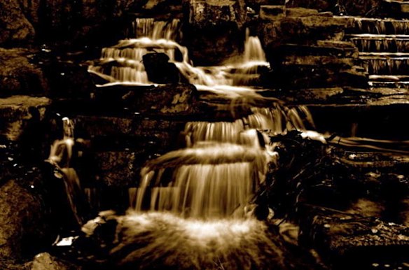 Waterfall at Lake Ginninderra.