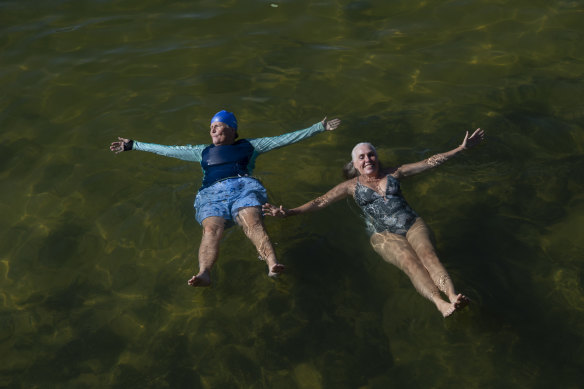 Coogee Ladies Baths members Coolleen Kelly and Tracy Grujovic.