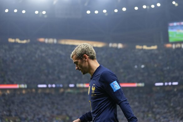 Antoine Griezmann, after being unable to make an impact, was withdrawn in the second half.