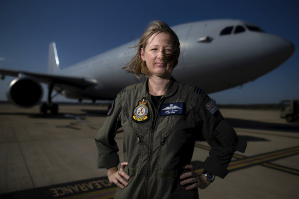 
Flight Lieutenant Anna Lovatt is a pilot with 33 Squadron. She flies the KC-30 – an aerial refuelling aircraft – and is based at RAAF Amberley near Brisbane. 