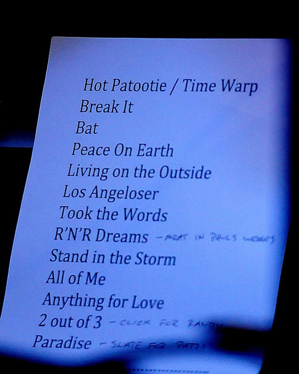 Meat Loaf's playlist. Photo: Leigh Plover