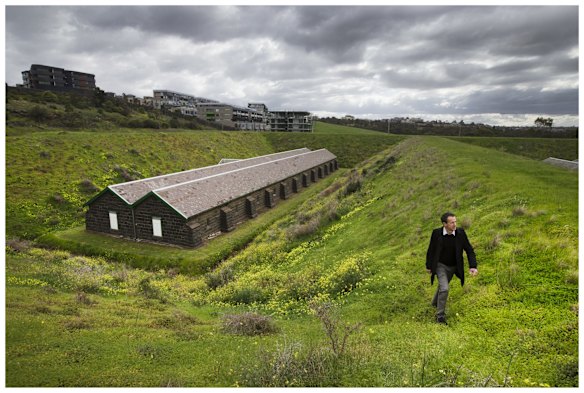 The old ammunition site named Jack’s Magazine situated in Maribyrnong. Ross Turnbull acting CEO of working heritage will host a launch to find a new use for this abandoned explosives store.
