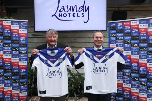 Arthur Laundy’s Laundy Hotels became the Bulldogs’ jersey sponsor last year.