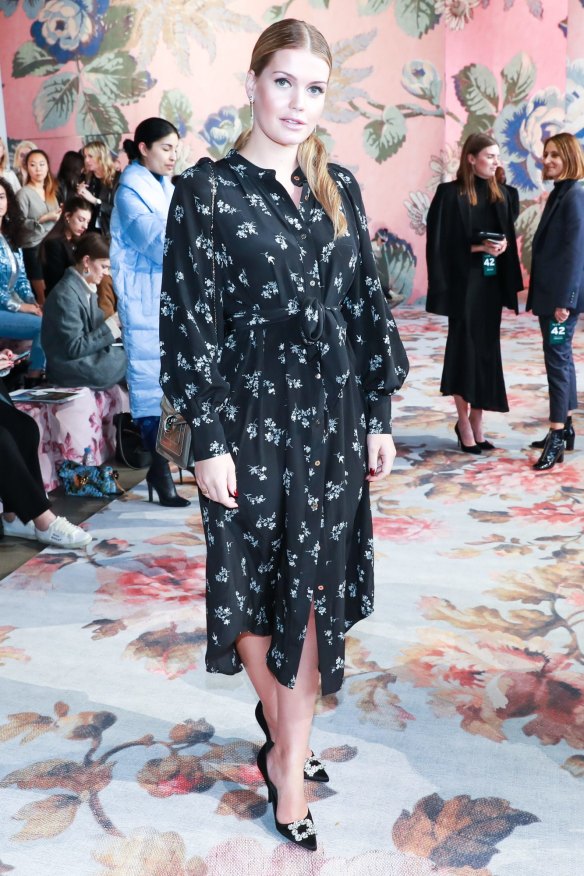 Lady Kitty Spencer attends Zimmermann Fall 2018 runway.