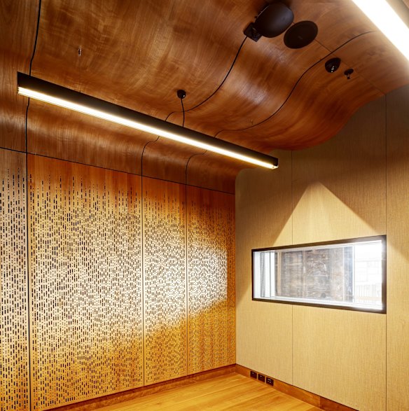 The Australian Chamber Orchestra recording studio at the redeveloped Pier 2/3 at Walsh Bay Arts Precinct.