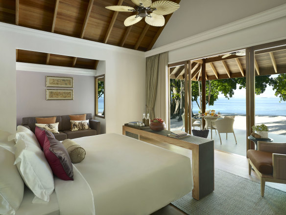 A Beach Villa at Dusit Thani, Maldives.