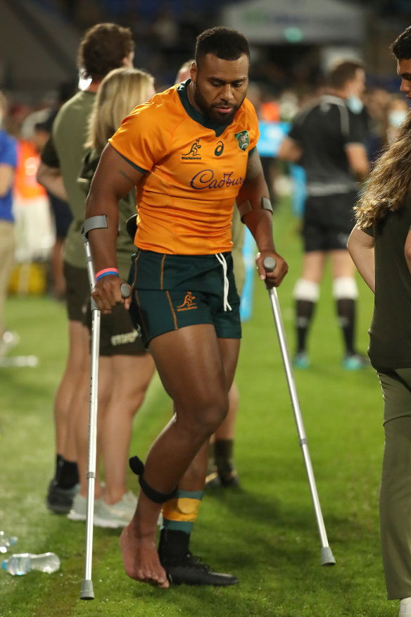 Samu Kerevi was a casualty of the Wallabies’ fourth straight win on Saturday night.