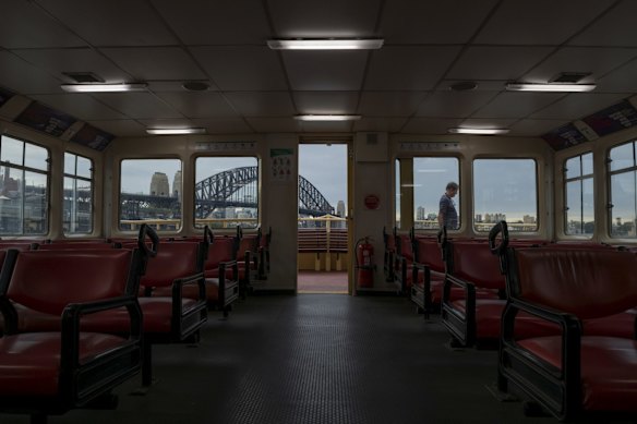 An empty ferry ride from Circular Quay.