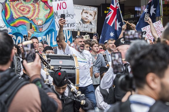 World Wide Rally for Freedom March, in Sydney, against vaccine mandates and various other COVID related health orders.
