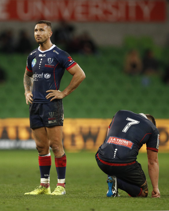 Rebel with a lost cause: Quade Cooper reflects on where it all went wrong on Friday night in Melbourne.