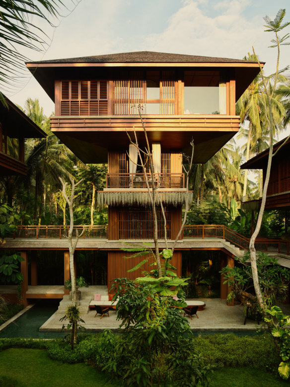 Lost Lindenberg in Medewi on Bali’s far-west coast has eight luxury treehouse suites that are up to 12 metres high.