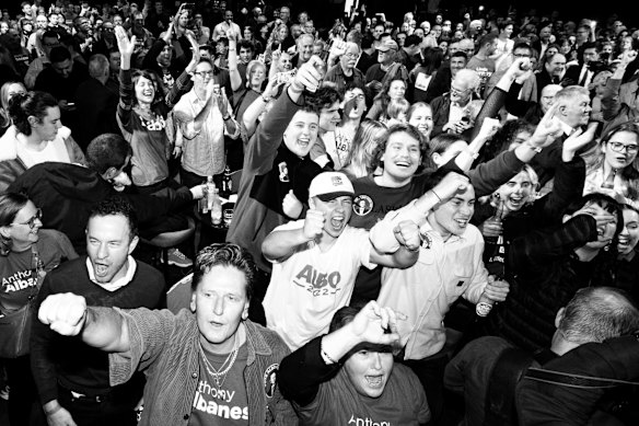 Anthony Albanese was in their hearts and on their T-shirts.