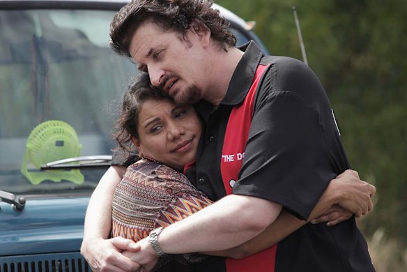 Cherie (Deborah Mailman) and Martin say goodbye.