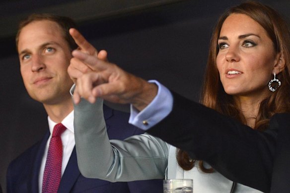 Prince William, Duke of Cambridge, and Catherine, Duchess of Cambridge, attend the opening ceremony.