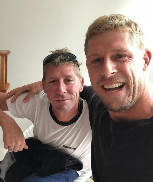 Mick Fanning and his brother Ed.