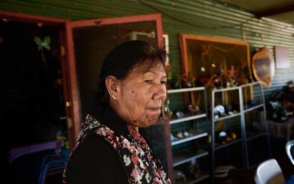 Delma  Cox at their remote outstation home called Gnylmarung on the Dampier Peninsular.