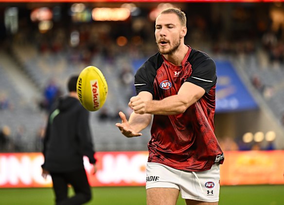 Hard work: Essendon defender Ben McKay says the stand rule has made defending even tougher.