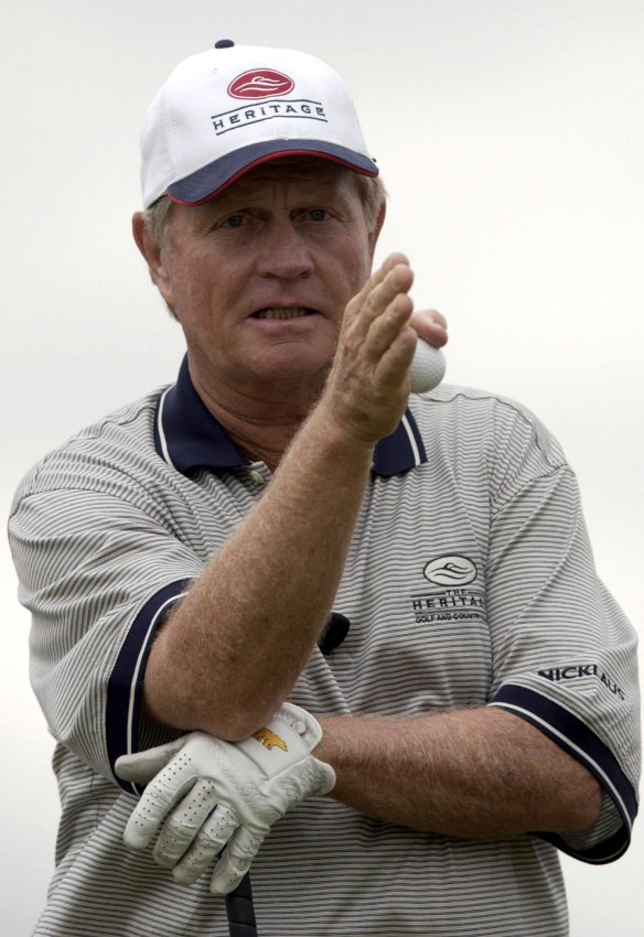 American Golfer Jack Nicklaus in 2002 on the Heritage course he designed. 