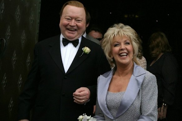 Patti Newton with husband Bert share a candid moment. 