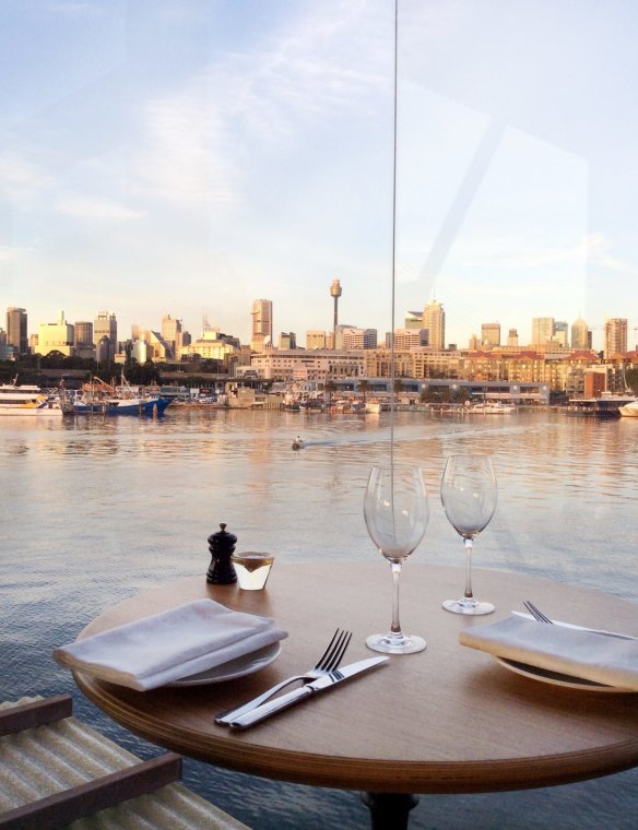 The harbour view from Boathouse on Blackwattle Bay.