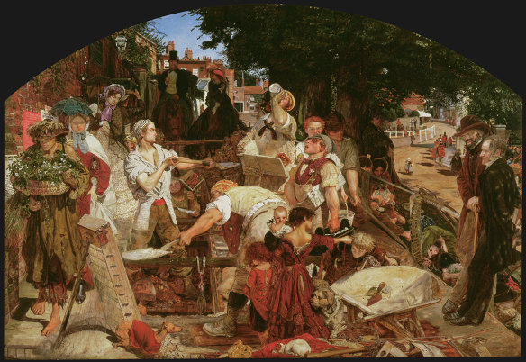 Ford Madox Brown, 'Work', 1852–65, oil on canvas, 137 x 197.3cm . Purchased 1885, Manchester Art Gallery.