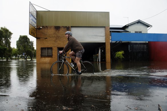 Dawson Street in Lismore went under water last December as a result of flash flooding from heavy rainfall.