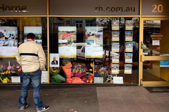 The Raine and Horne office in Sunbury is turning into a tribute spot for locals to remember Albert and Maree Rizk who died on flight MH17 Albert was the Director at this office.