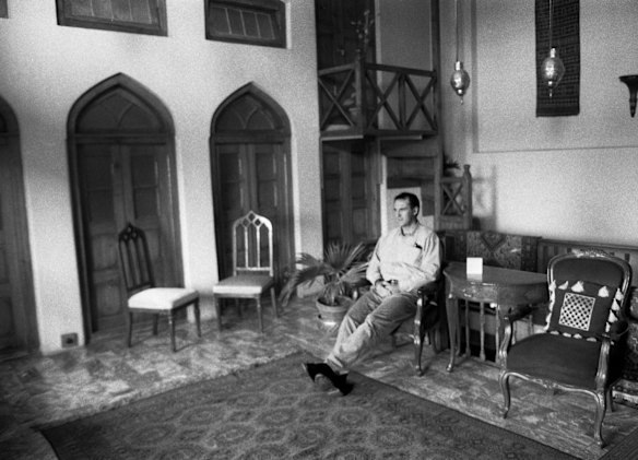 Malcolm Conn in the lobby of the Haveli Hotel, Peshawar.
