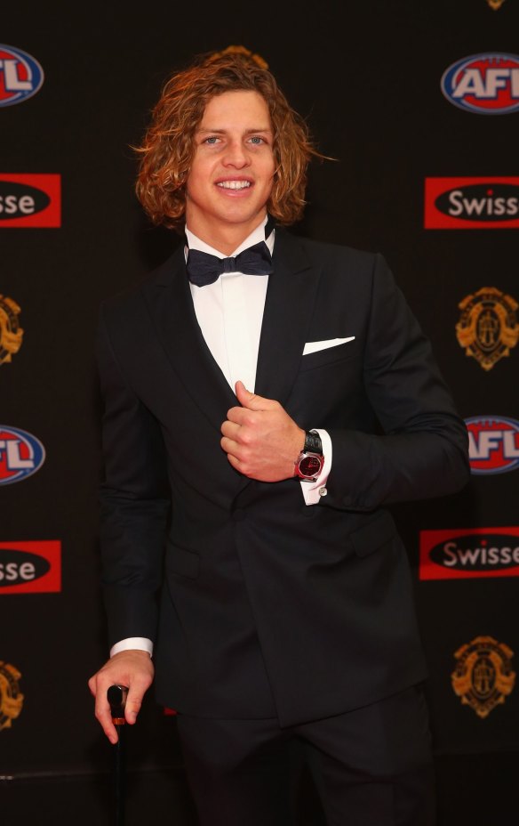 Nat Fyfe of the Dockers arrives at the 2015 Brownlow Medal. 