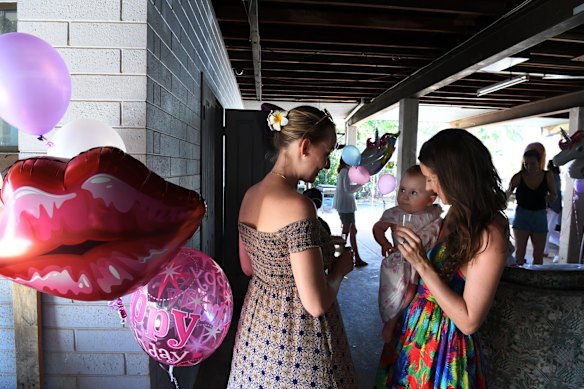 Bethan McElwee with her daughter Aviana at her first birthday party.