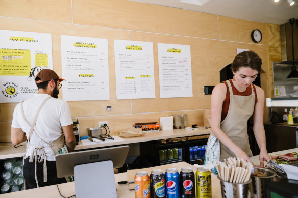 Sunny Side Sandwiches in Paddington.